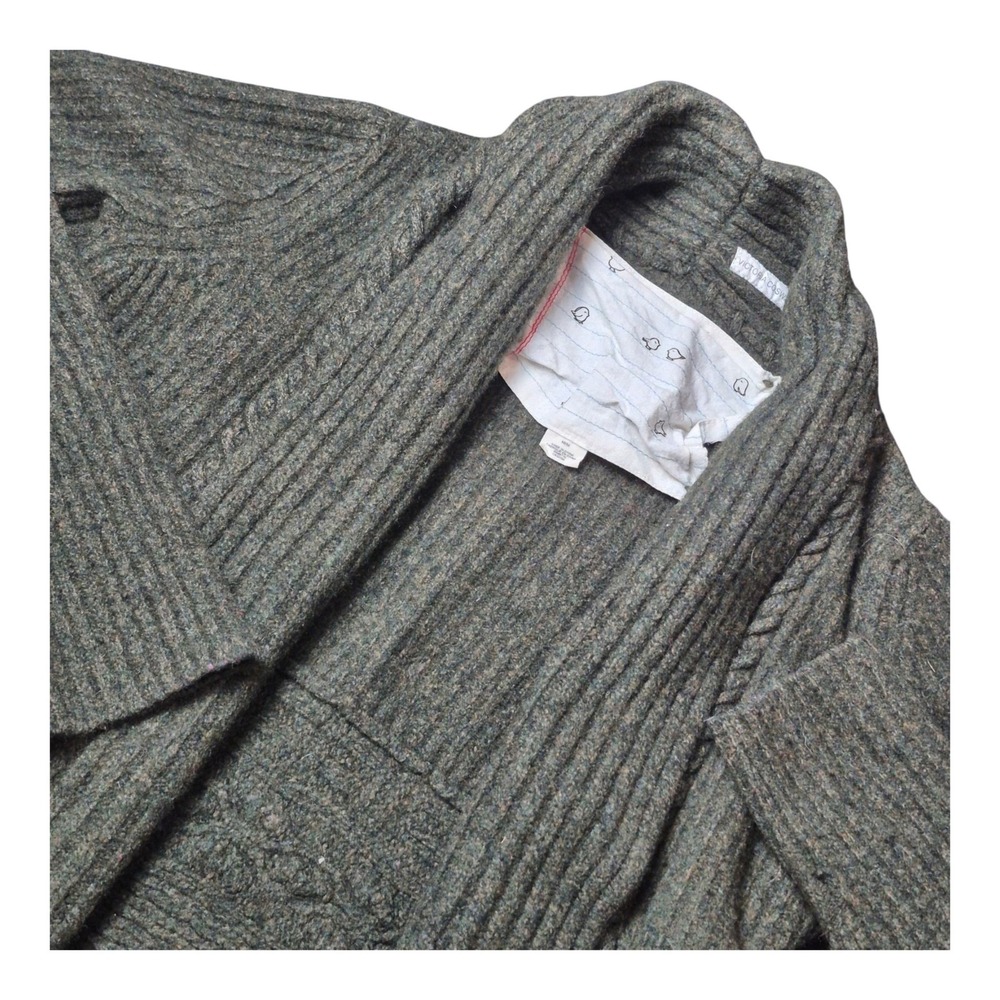 Anthropologie Victoria Cosway Womens M Wool Blend Cable Knit Cardigan Sweater